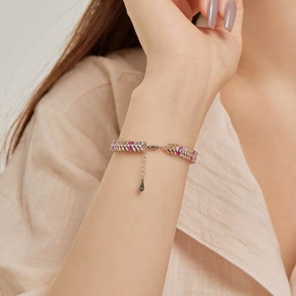 [Violet JW]Dainty Radiant Emerald Cut Daily Bracelet