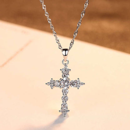 [Violet JW]Delicate Cross Shape Necklace
