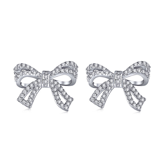 [Violet JW]Dainty Bow Shape Earrings