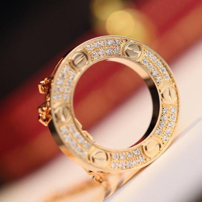 [Baslove]ラブネックレス 調節可能 ローズゴールド