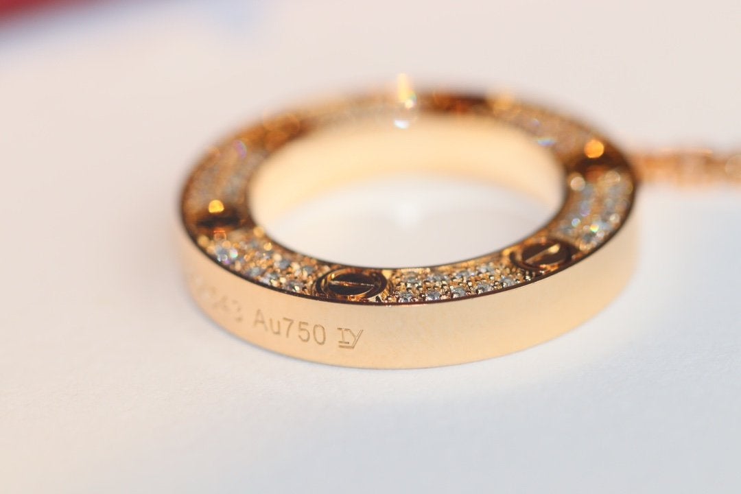 [Baslove]ラブネックレス 調節可能 ローズゴールド