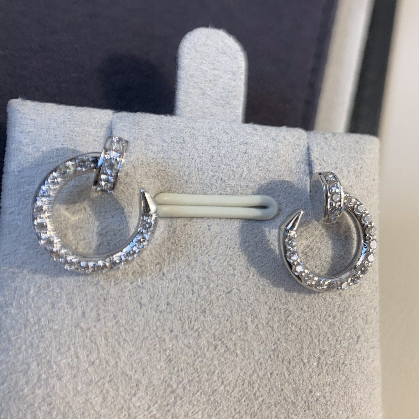 [Violet JW]JUSTE EARRINGS SILVER DIAMONDS