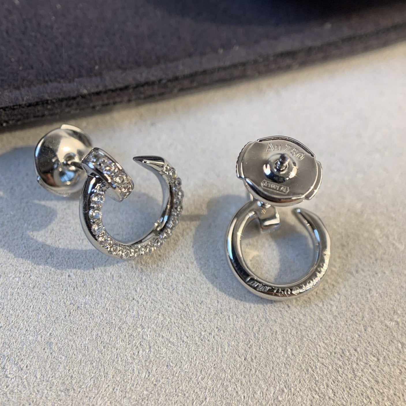 [Violet JW]JUSTE EARRINGS SILVER DIAMONDS