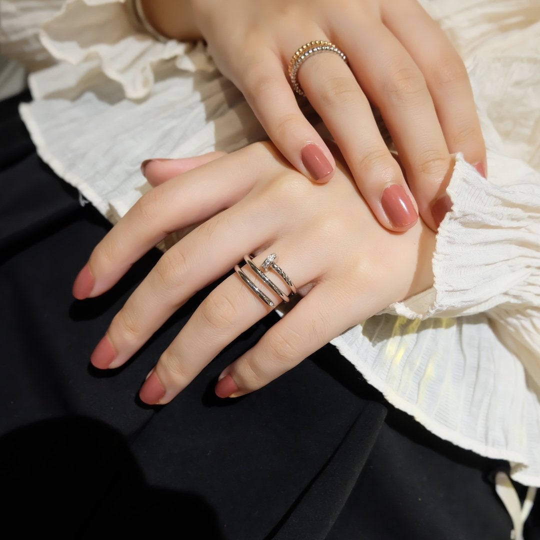 [Baslove]JUSTE RING 1,8 MM SILBER DOPPELREIHE 