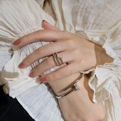 [Baslove]JUSTE RING 1,8 MM SILBER DOPPELREIHE 