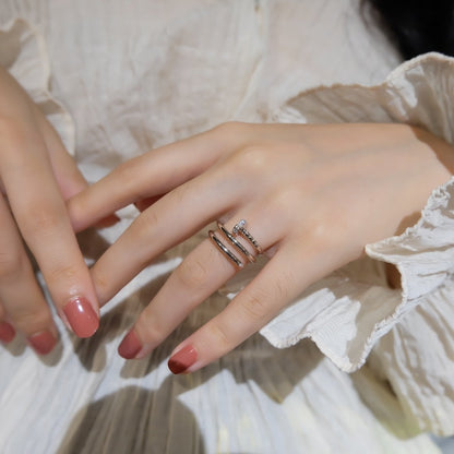 [Baslove]JUSTE RING 1,8 MM SILBER DOPPELREIHE 