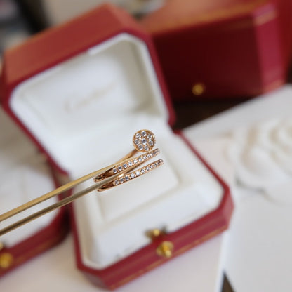 [Baslove]JUSTE RING 1,8 MM ROSGOLD DOPPELREIHIG DIAMANTEN 