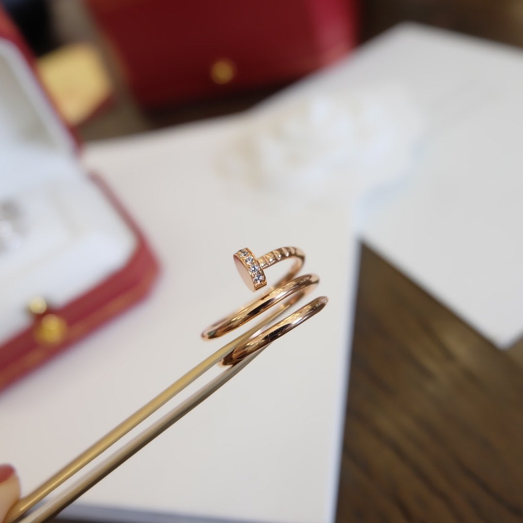 [Violet JW]JUSTE RING 1.8MM PINK GOLD DOUBLE ROW