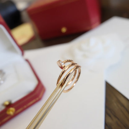 [Violet JW]JUSTE RING 1.8MM PINK GOLD DOUBLE ROW