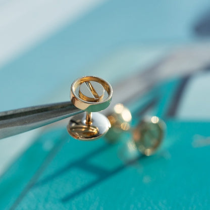 [Baslove] LIEBE OHRRINGE ROSA GOLD 10MM