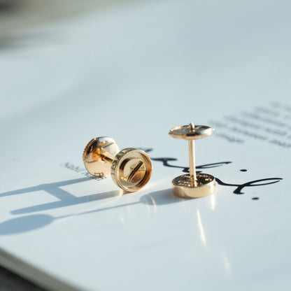 [Baslove] LIEBE OHRRINGE ROSA GOLD 10MM