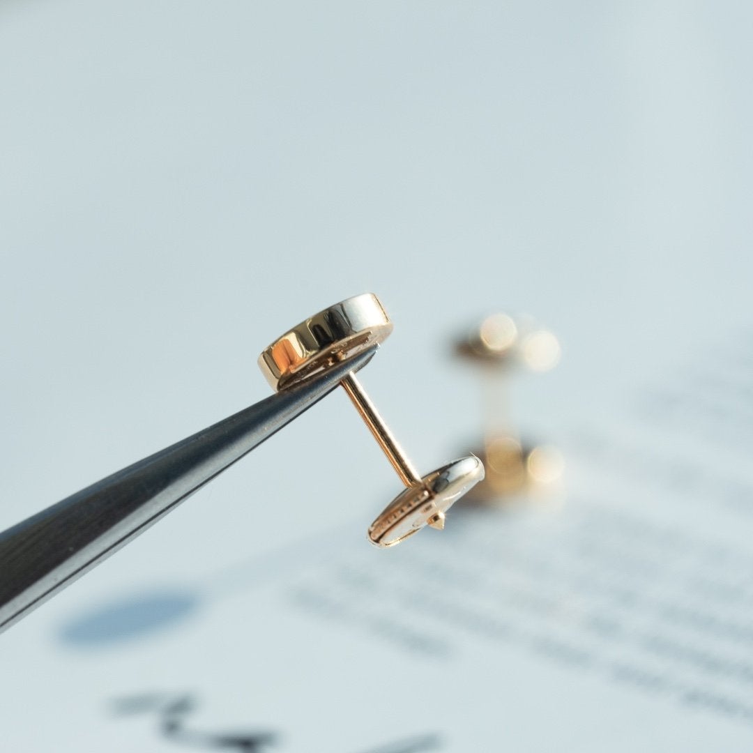 [Baslove] LIEBE OHRRINGE ROSA GOLD 10MM