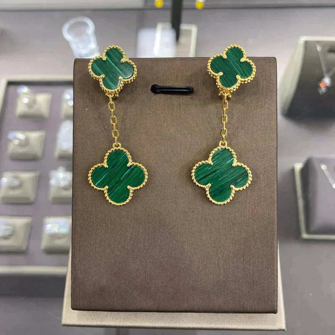 [Violet JW]CLOVER 2 MOTIFS  EARRINGS (MULTIPLE CHOICESC