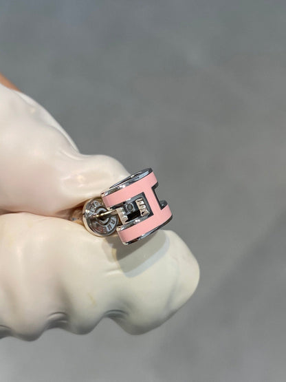 [Violet JW]MINI POP H SILVER EARRINGS PINK