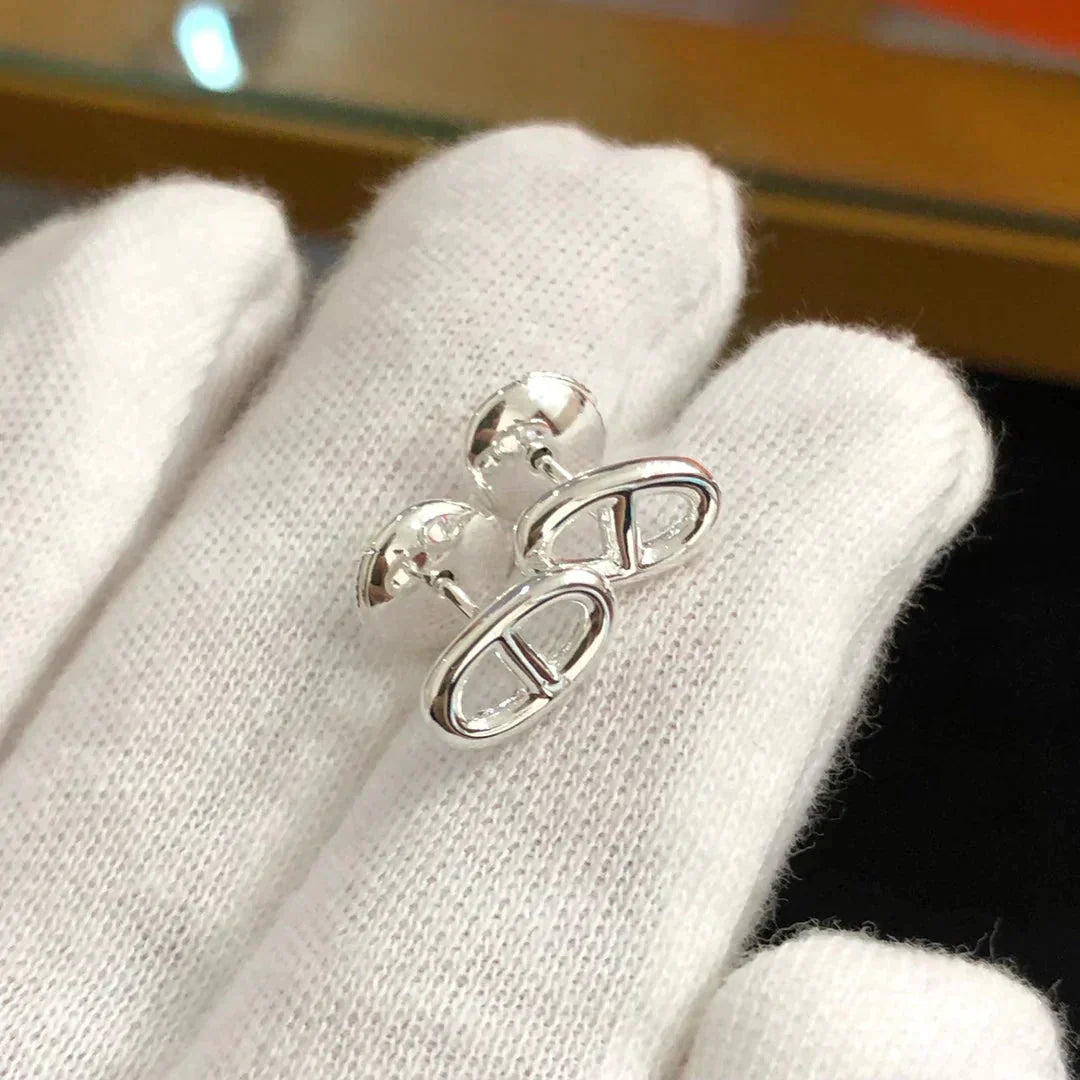 [Violet JW]CHAINE SMALL EARRINGS GOLD AND SILVER