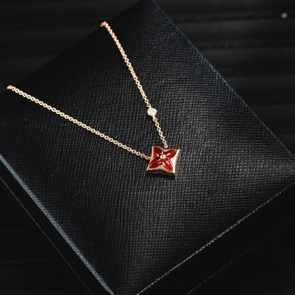 [Violet JW]STAR NECKLACE PINK GOLD 1 DIAMOND