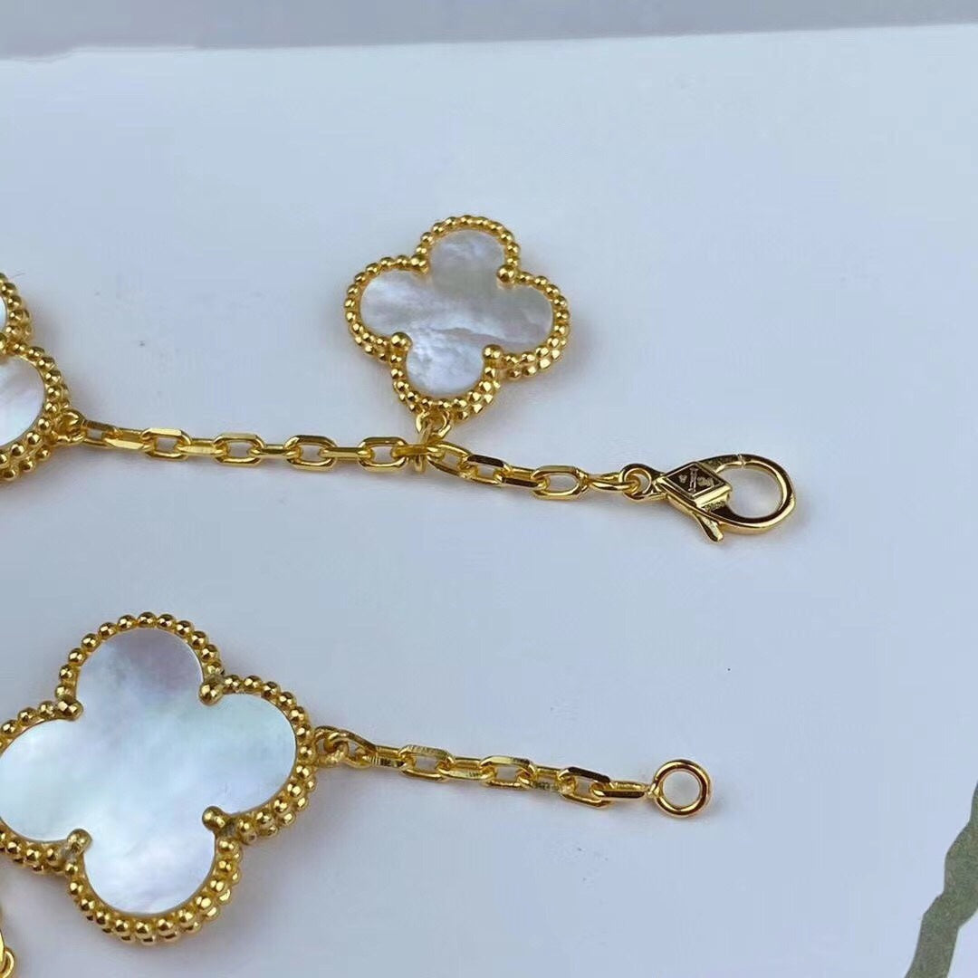 [Violet JW]MAGIC CLOVER MOP GOLD BRACELET 5 MOTIFS
