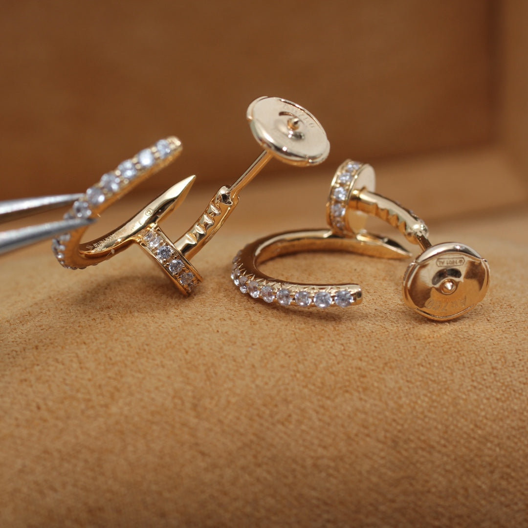 [Baslove]JUSTE OHRRINGE 12,75 MM ROSGOLD DIAMANT