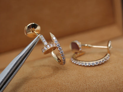 [Baslove]JUSTE OHRRINGE 12,75 MM ROSGOLD DIAMANT