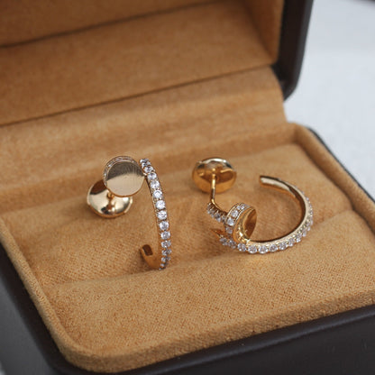 [Baslove]JUSTE OHRRINGE 12,75 MM ROSGOLD DIAMANT