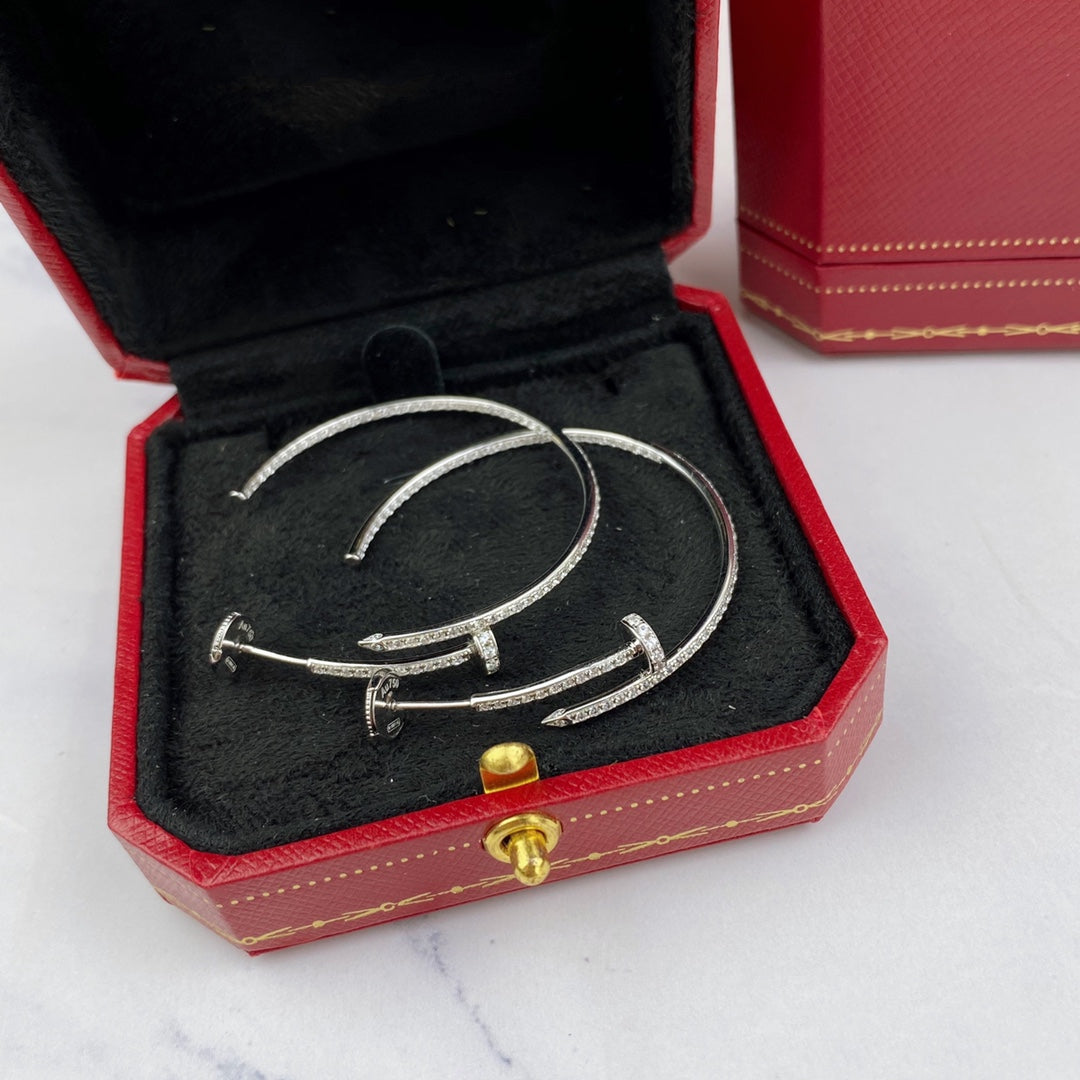 [Baslove]JUSTE OHRRINGE VOLLER DIAMANTEN 1,8 MM