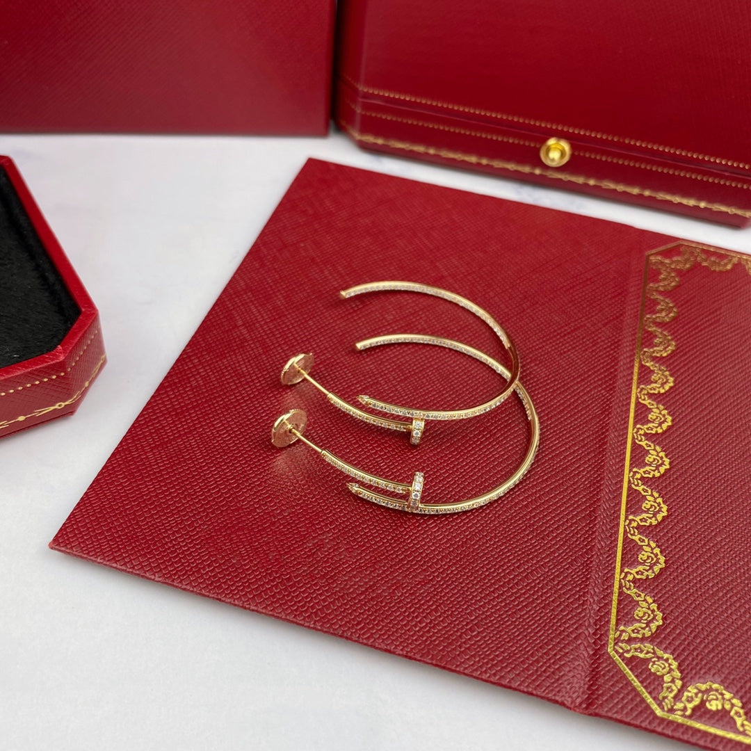 [Baslove]JUSTE OHRRINGE VOLLER DIAMANTEN 1,8 MM