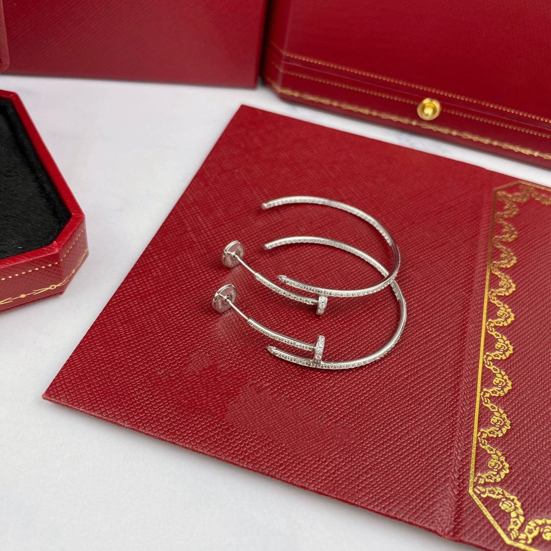 [Baslove]JUSTE OHRRINGE VOLLER DIAMANTEN 1,8 MM