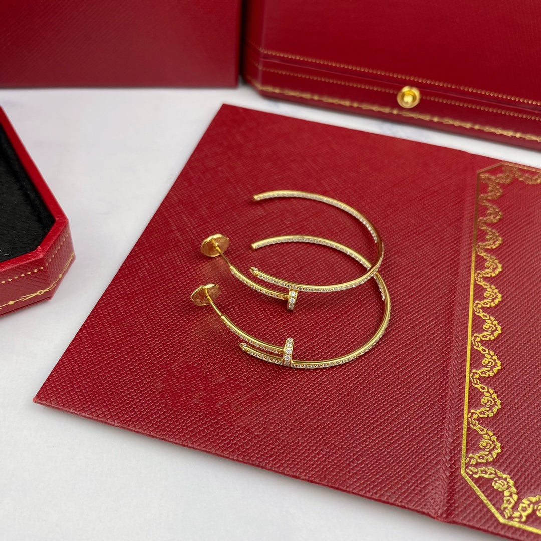 [Baslove]JUSTE OHRRINGE VOLLER DIAMANTEN 1,8 MM