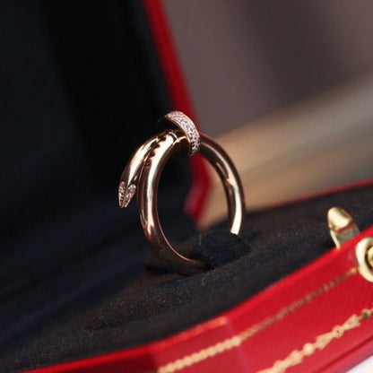 [Baslove]JUSTE リング 2.65MM ピンクゴールド ダイヤモンド