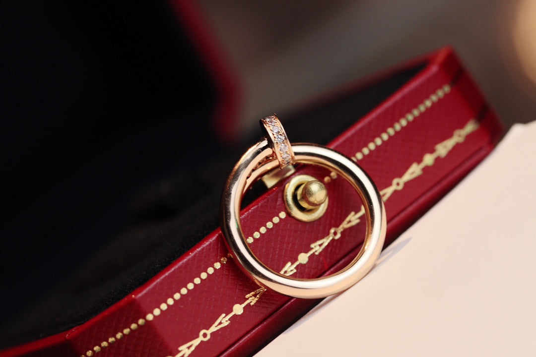 [Baslove]JUSTE リング 2.65MM ピンクゴールド ダイヤモンド