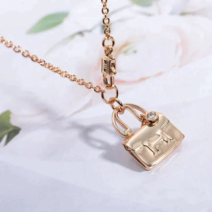 [Violet JW]AMULETTE PEDANT ROSE GOLD NECKLACE