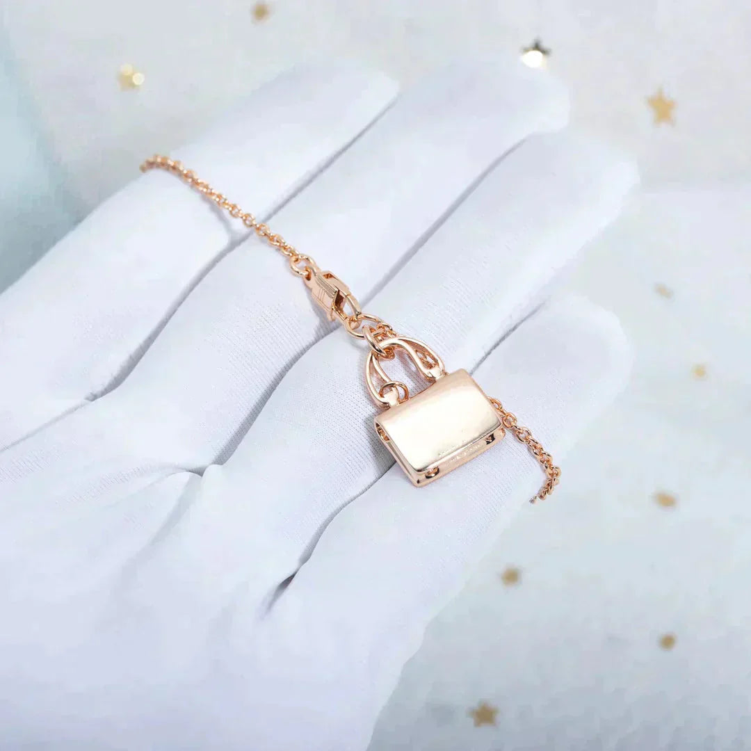 [Violet JW]AMULETTE PEDANT ROSE GOLD NECKLACE