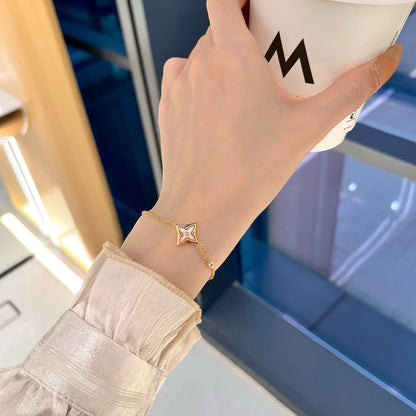 [Violet JW]STAR 1 DIAMOND PINK GOLD BRACELET
