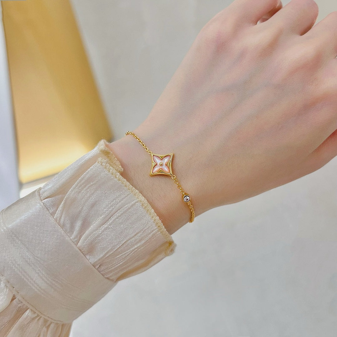 [Violet JW]STAR 1 DIAMOND PINK GOLD BRACELET
