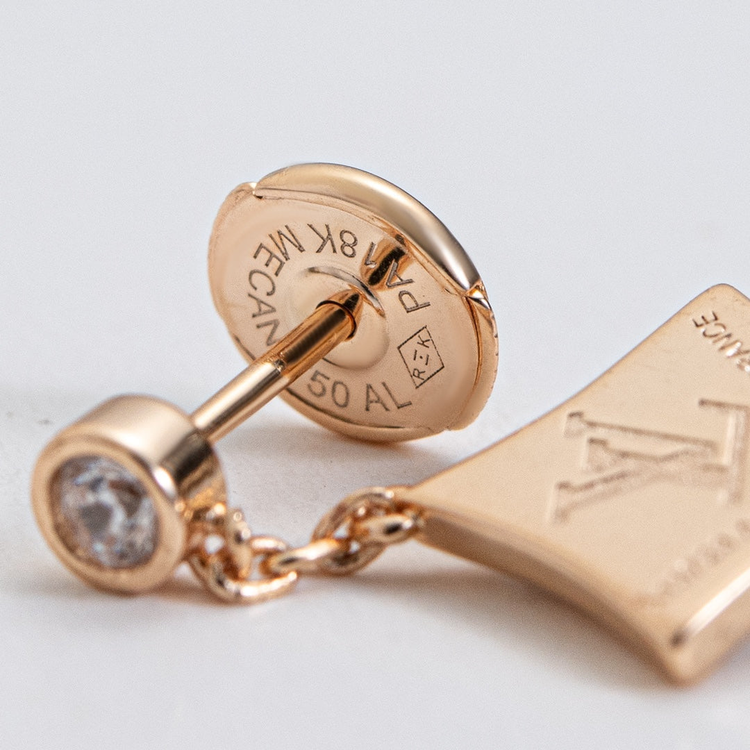 [Baslove]スターダイヤモンドイヤリングゴールド