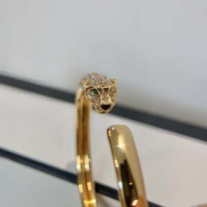 [Violet JW]PANTHERE GOLD DIAMOND OPEN BRACELET