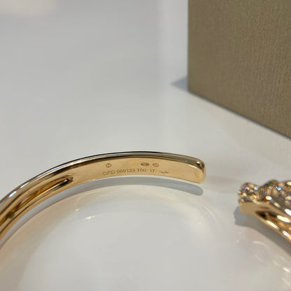 [Violet JW]PANTHERE GOLD DIAMOND OPEN BRACELET