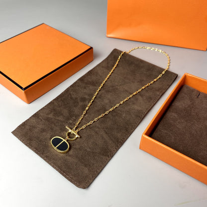 [Violet JW]CHAINE VERSO BLACK CERAMIC NECKLACE