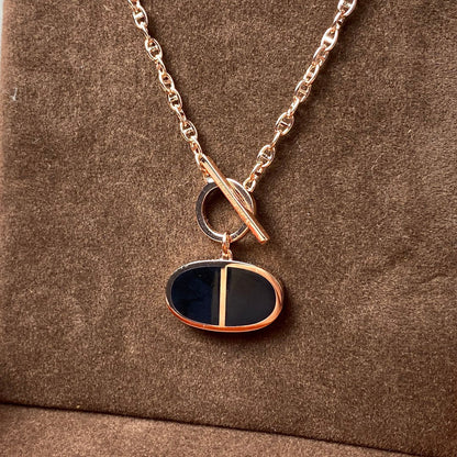 [Violet JW]CHAINE VERSO BLACK CERAMIC NECKLACE
