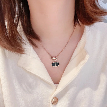 [Violet JW]CHAINE VERSO BLACK CERAMIC NECKLACE