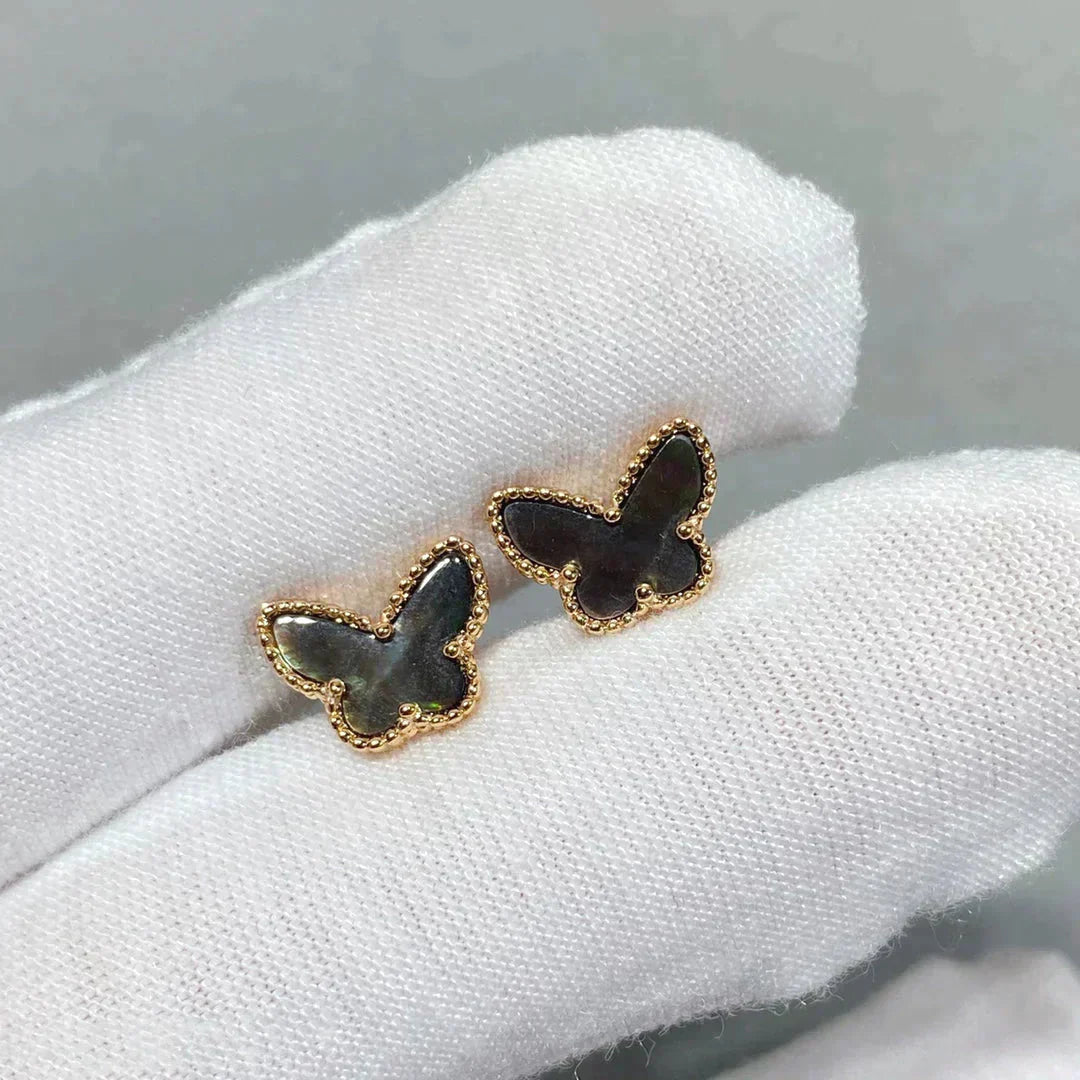 [Violet JW]BUTTERFLY DARK MOP  EARRINGS