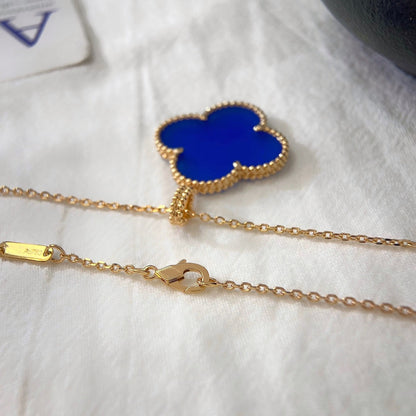 [Violet JW]CLOVER 25MM NECKLACE TURQUOISE ROSE GOLD
