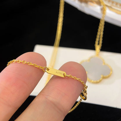 [Violet JW]CLOVER 25MM MOP LARGE PENDANT NECKLACE