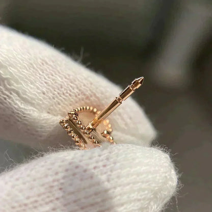 [Violet JW]HEART CARNELIAN STUD EARRINGS