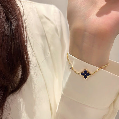 [Baslove]カラースター ピンクゴールド ダイヤモンドブレスレット