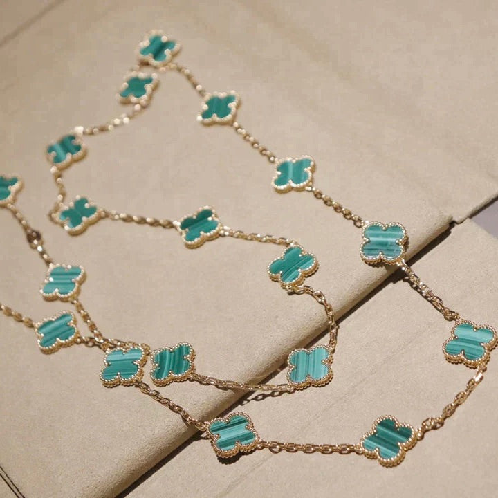 [Violet JW]CLOVER 20 MOTIFS MALACHITE GOLD