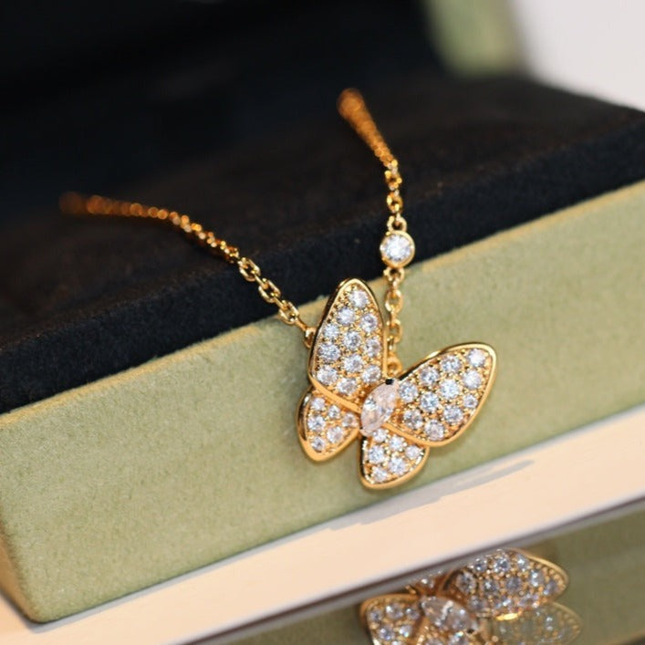 [Violet JW]BUTTERFLY DIAMOND NECKLACE