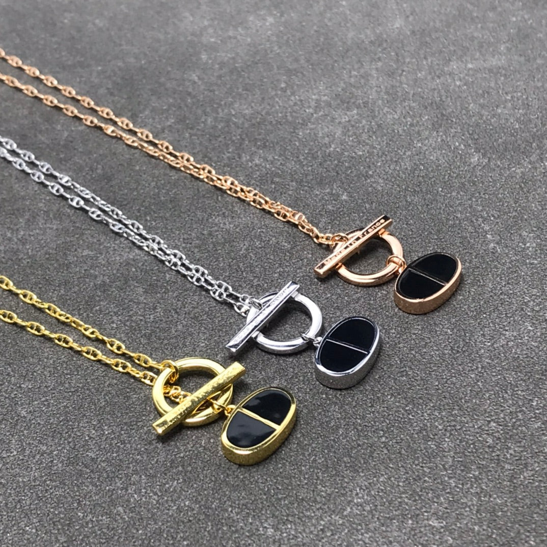 [Violet JW]CHAINE VERSO BLACK CERAMIC  NECKLACE