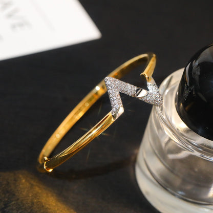 [Baslove]VOLTE UPSITE DOWN GOLD DIAMANT ARMBAND