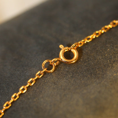 [Violet JW]SUN PEDANT PINK GOLD 1 DIAMOND NECKLACE